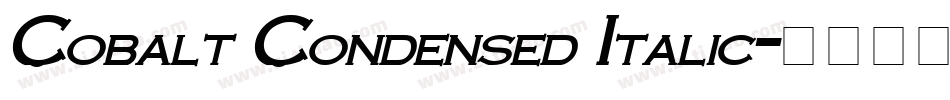 Cobalt Condensed Italic字体转换